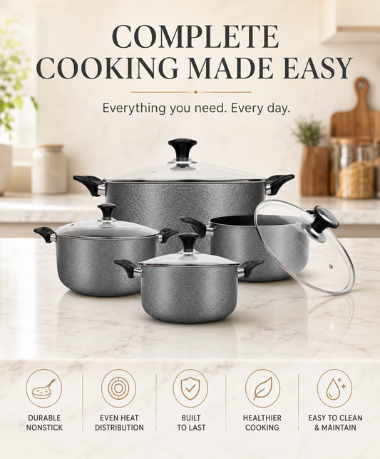 8 Pieces Classic King Non Stick Gift Pack Handi Set