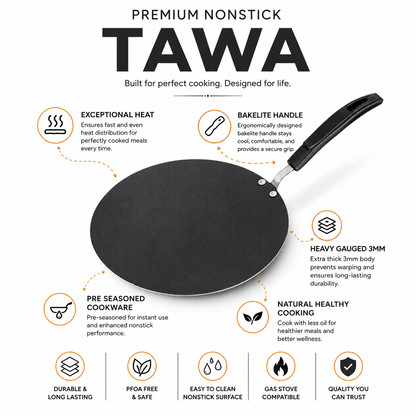 25.5cm Junior Non Stick Tawa
