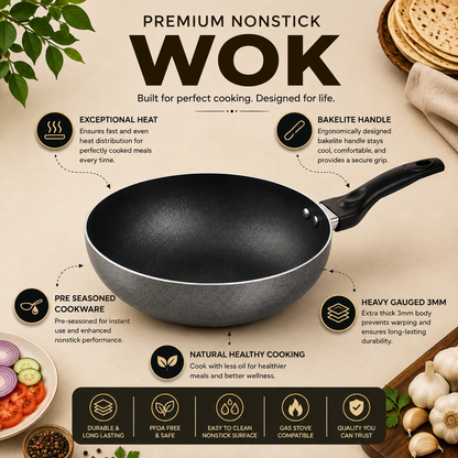 Royal Non Stick Deep Wok