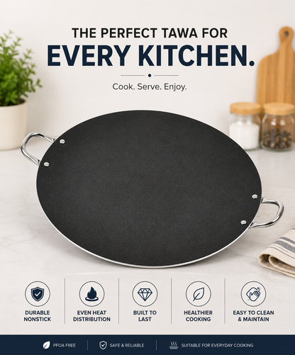 51cm Non Stick Heavy Gauged Mega Tawa/Griddle