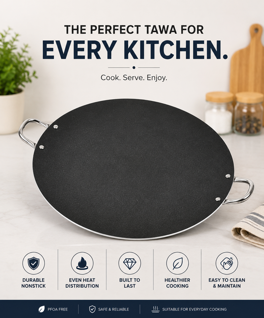 51cm Non Stick Heavy Gauged Mega Tawa/Griddle