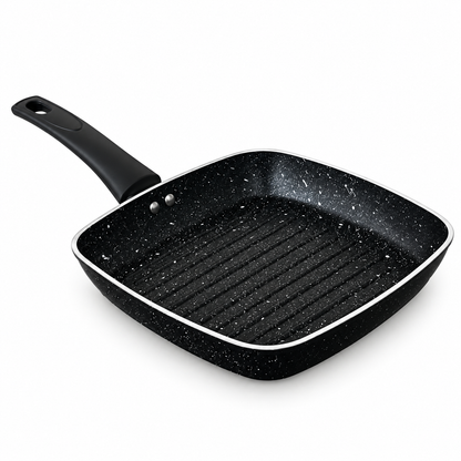 24cm Marble Coated Non Stick Grill Frypan