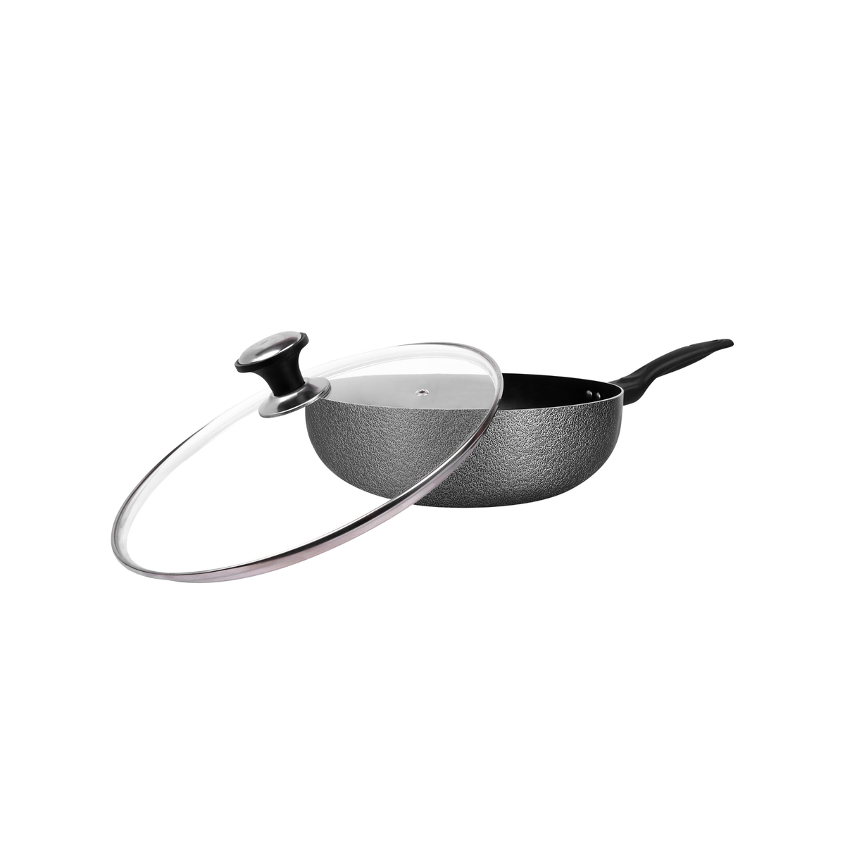Classic Non Stick Wok with Glass Lid