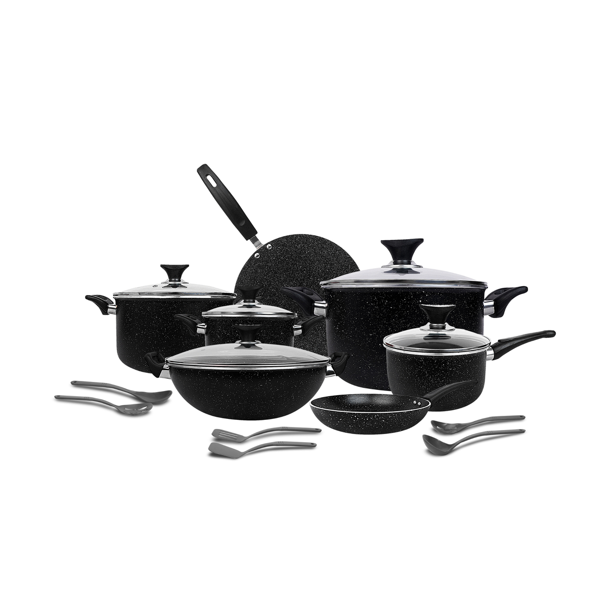 18 Pieces Galaxy Non Stick Marble Coated Gift Pack Set