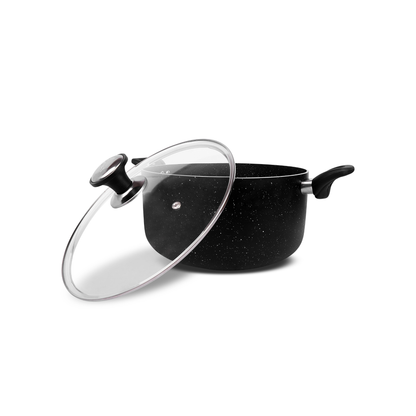Galaxy Marble Coated Non Stick Induction Casserole with Glass Lid