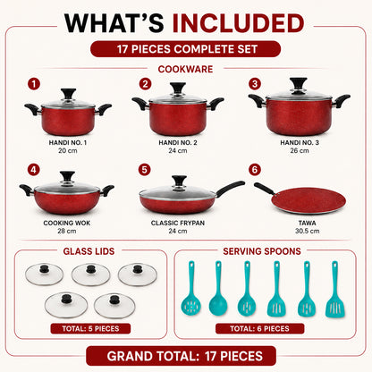 17 Pieces Nova Non Stick Gift Pack Set
