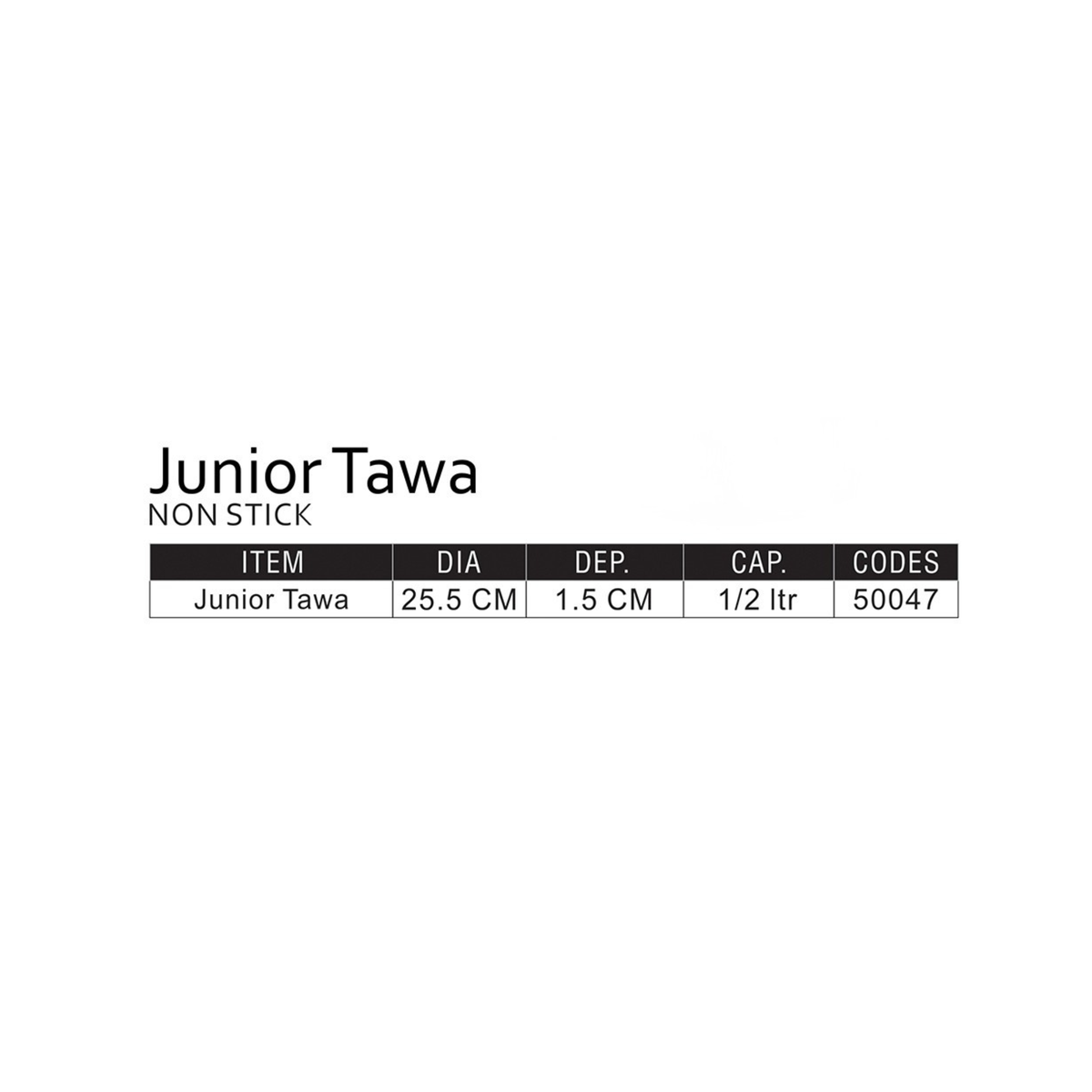 25.5cm Junior Non Stick Tawa